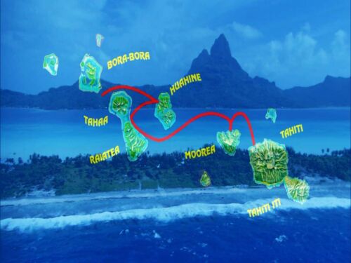 Tahiti and Leeward Islands map